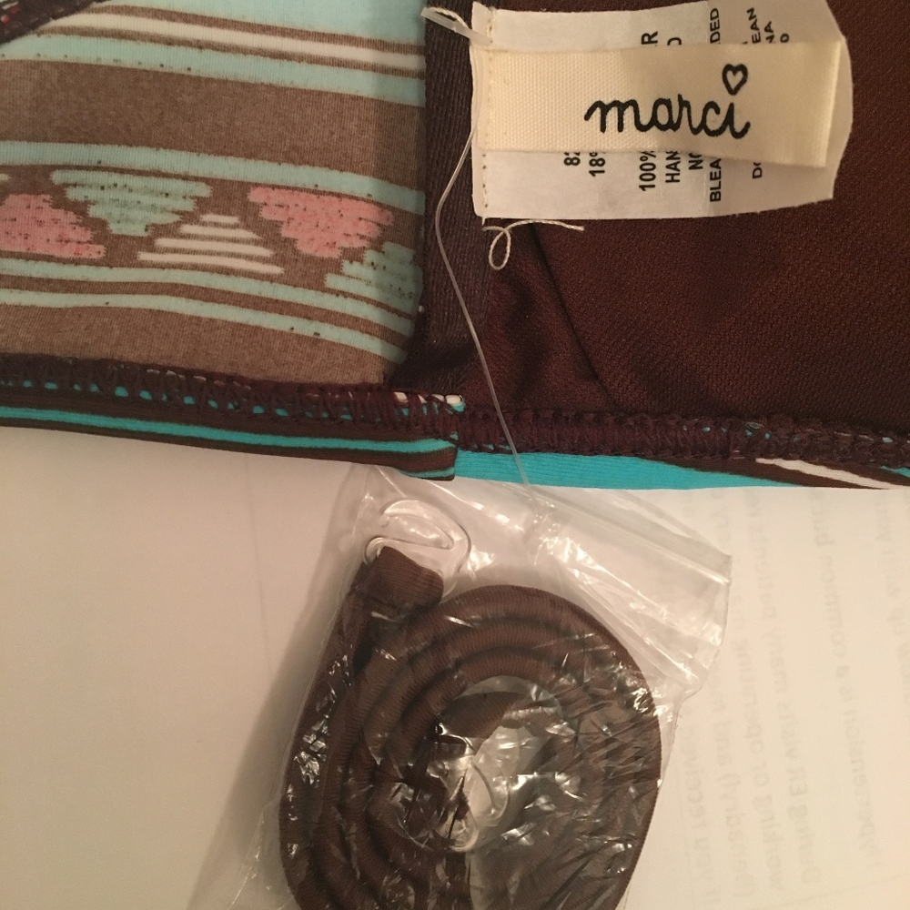 NWT Marci Brown Two piece Southwestern Bikini - Picture 6 of 6